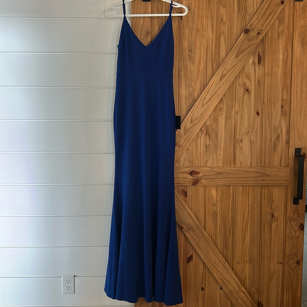 Lulus floor length dress. Size xs. Royal blue.